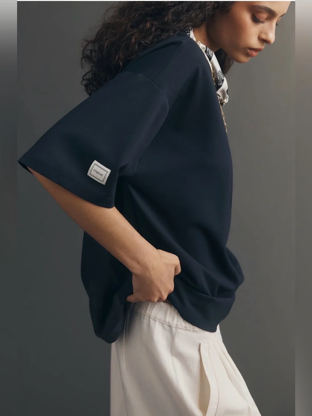 Anthropologie Maeve Structured Boyfriend Tee - Picture 2 of 12
